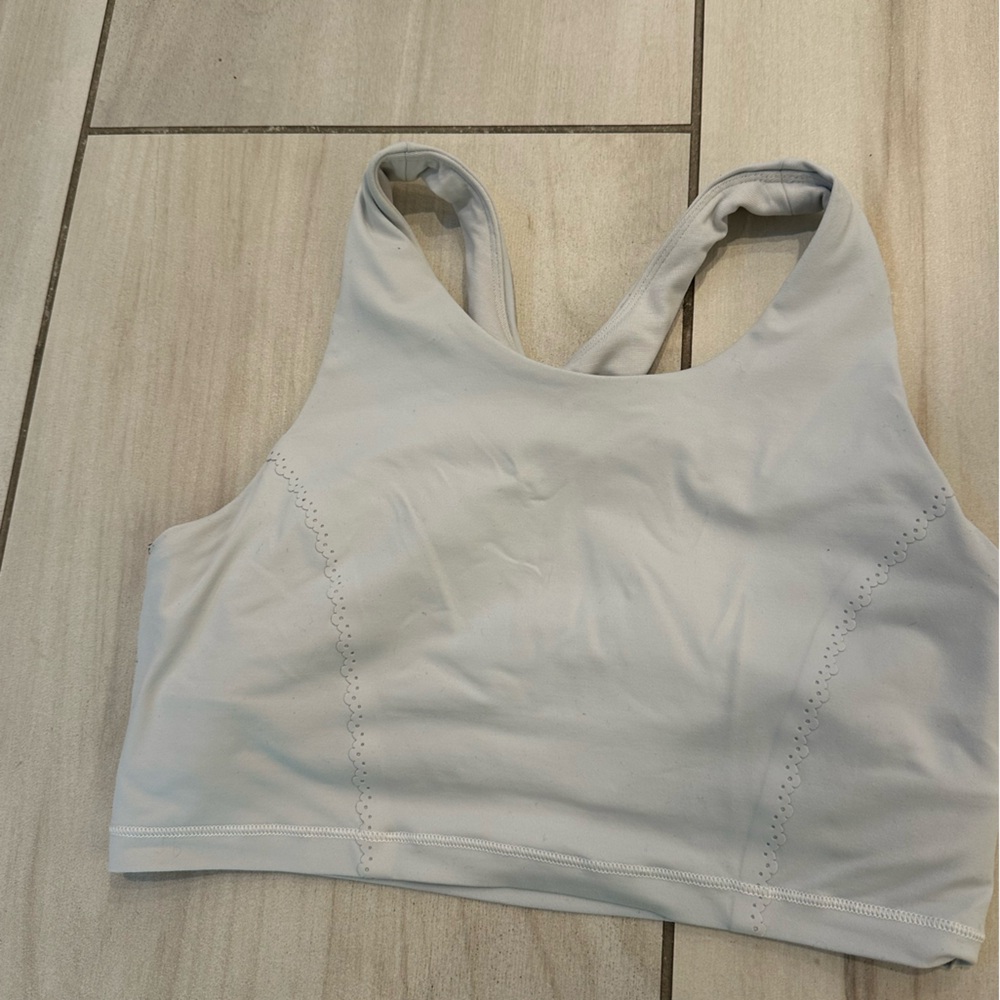 Lululemon White Longline Sports Bra, 4